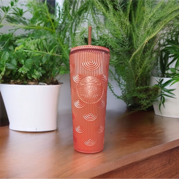 Starbucks 2023 Fall Shimmer Pink Mermaid Cold Cup Tumbler 24oz Venti - Picture 13 of 15